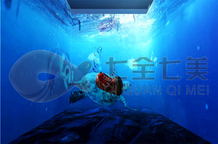 垃圾分類環(huán)保教育展館效果圖,智慧環(huán)保展館效果圖,景區(qū)垃圾分類教育展覽館設(shè)備