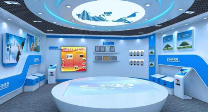 多媒體企業(yè)展廳裝修設(shè)計施工效果圖 多媒體企業(yè)展廳裝修設(shè)計施工效果圖